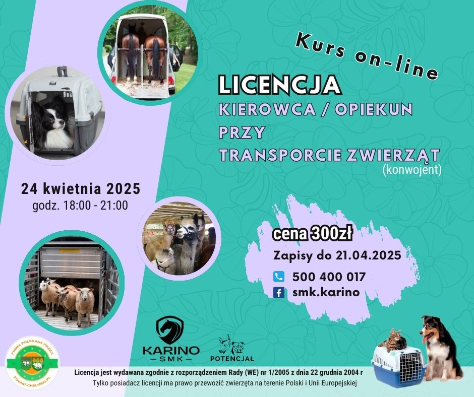 Kurs na Konwojenta / Opiekuna przy transporcie zwierząt